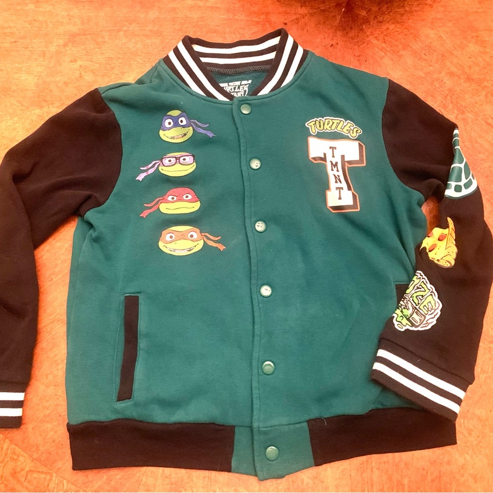 Nickelodeon Teenage Mutant Ninja Turtles varsity bomber jacket kids size M